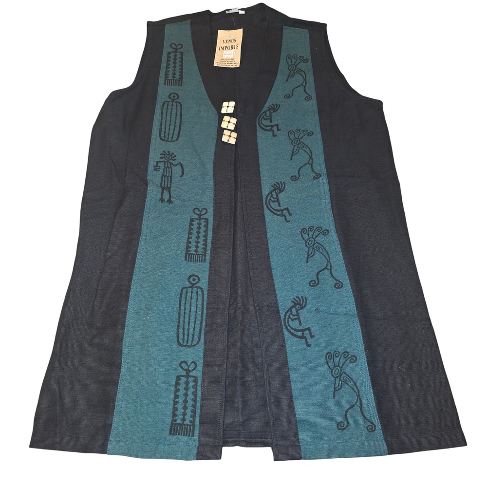 Vintage Venus Imports‎ Handcrafted Handloomed Himalayan Nepal 100% Cotton Vest L